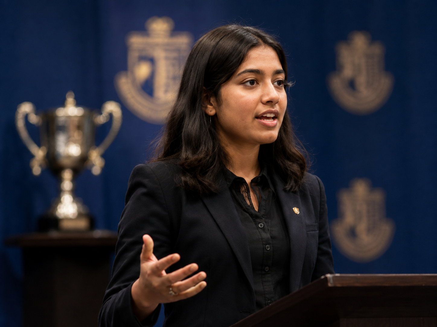 Capitol Debate student competing in an advanced tournament setting