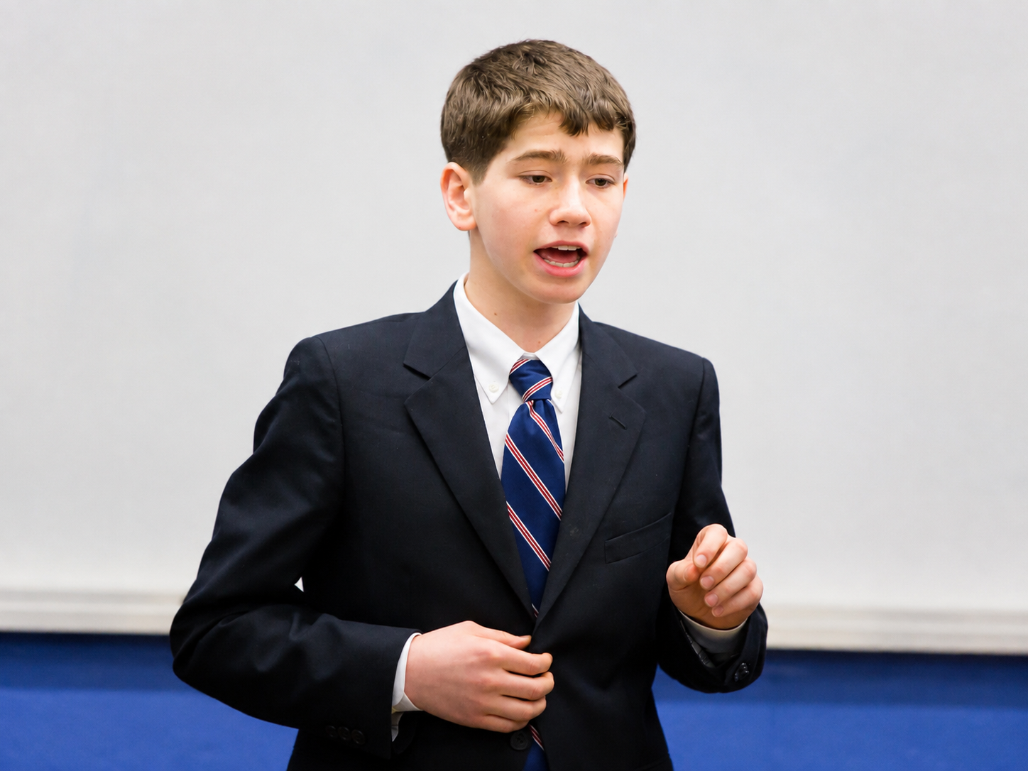Student competing with confidence