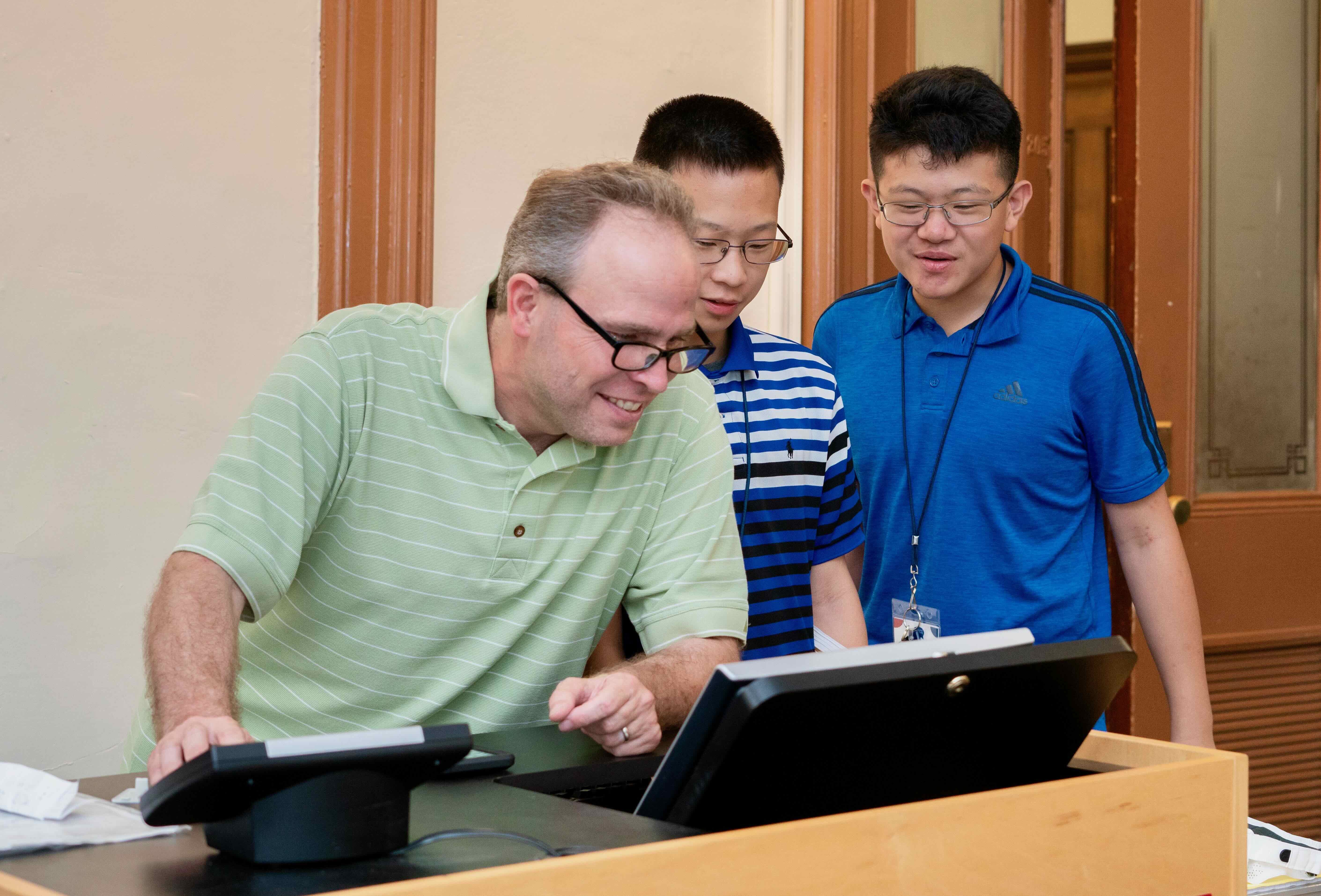 High school students developing public speaking skills