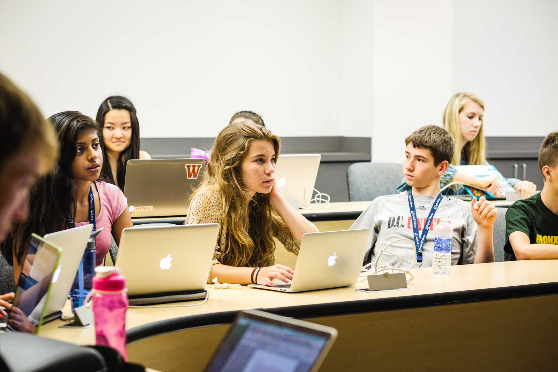 Student preparing for debate camp with AI Coach
