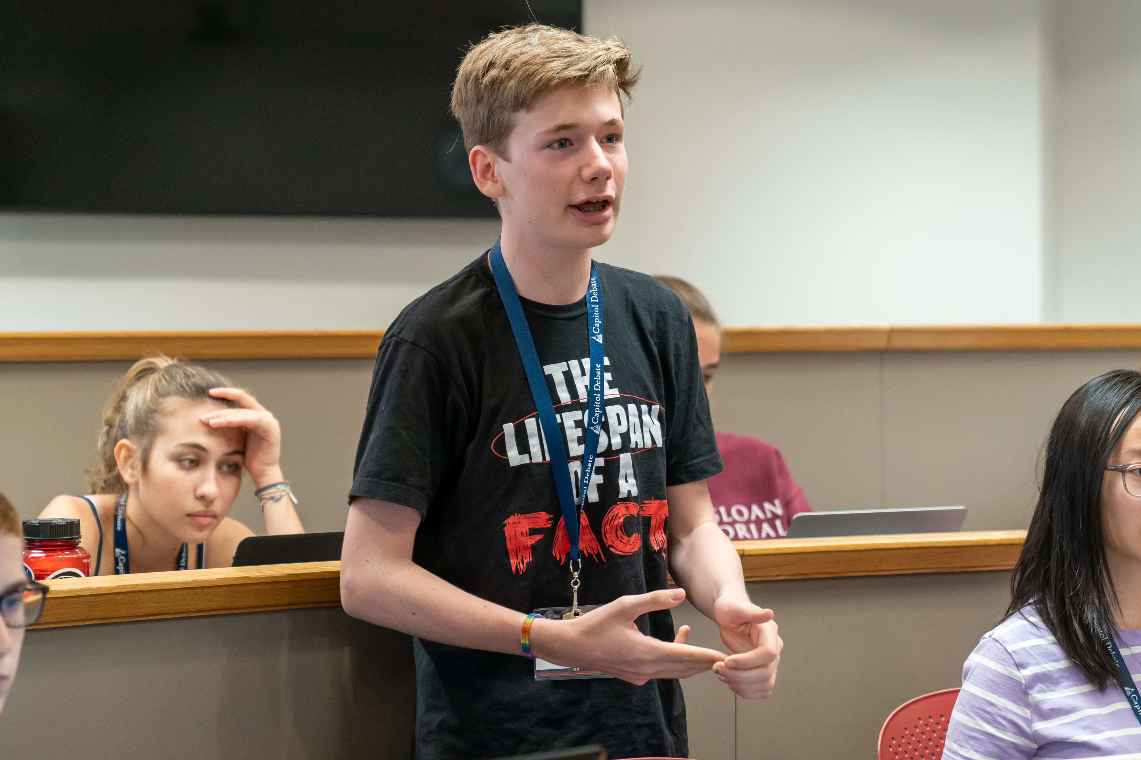 Students developing leadership skills at Capitol Debate